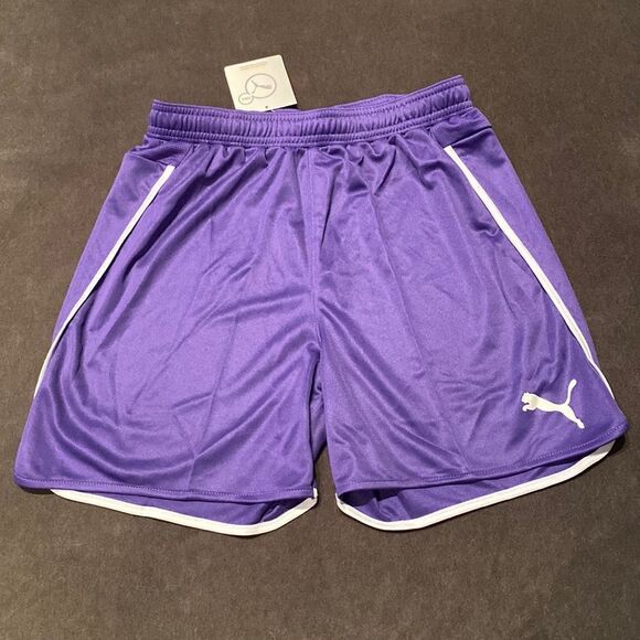 Girls Puma Speed Shorts Purple & White Dry Cell Technology Size Youth XL NWT - Picture 1 of 10
